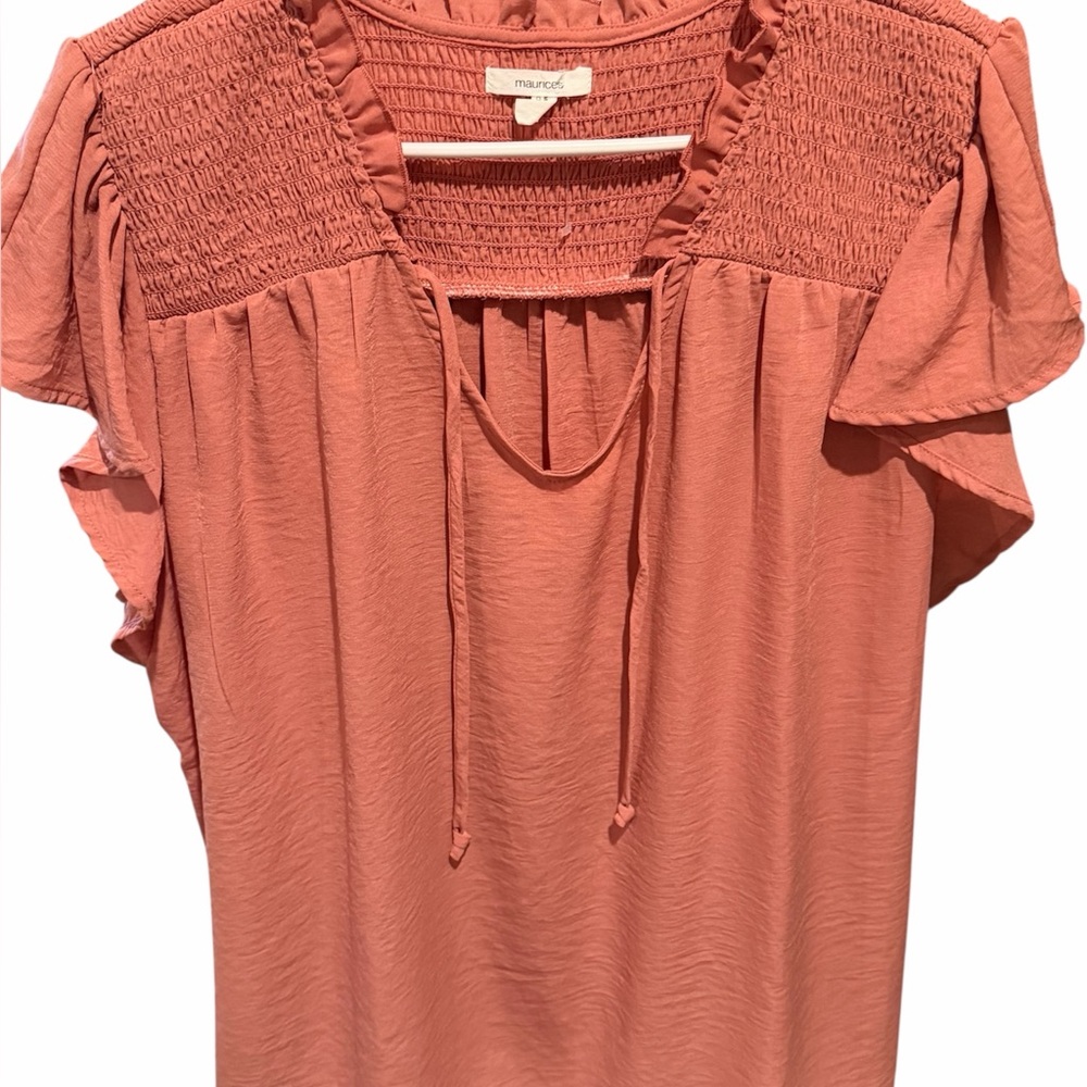 Maurice Cool Crepe Mauve Blouse- XL - Picture 2 of 5